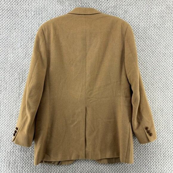 VTG Bill Blass Blazer Men M 100% Camel Hair Khaki Coat Jackets Lined 2 Button - Picture 10 of 16